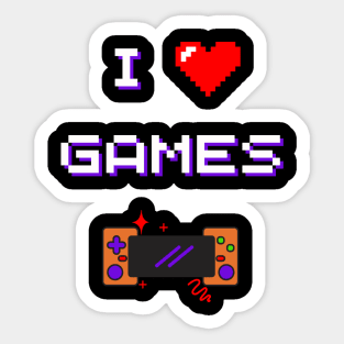 I love games Sticker